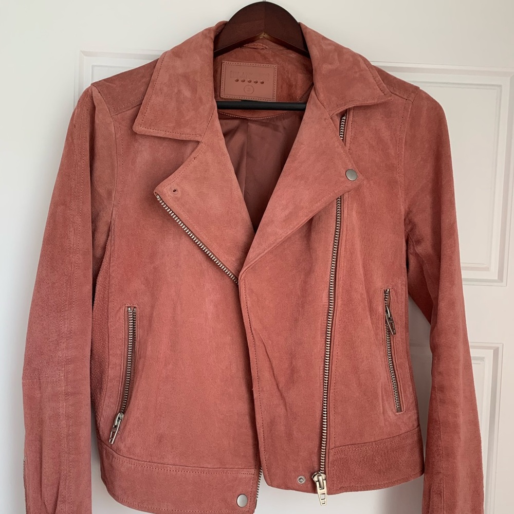 Blush Blank NYC suede jacket